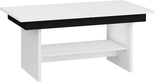 Раздвижной стол Dallas, белый / черный цена и информация | Кухонные и обеденные столы | pigu.lt