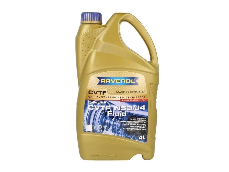 Transmisinė alyva RAVENOL ATF Fluid CVTF NS-3/J4 Fluid Mitsubishi/Nissan/Renault alyva variatoriams 4L kaina ir informacija | Kitos alyvos | pigu.lt