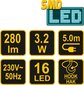 Nešiojamas šviestuvas servisui 16 LED, 3.2W, 280lm Vorel kaina ir informacija | Žibintuvėliai, prožektoriai | pigu.lt