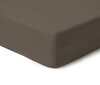 Satininė paklodė su guma 90x200 cm, ruda kaina ir informacija | Paklodės | pigu.lt