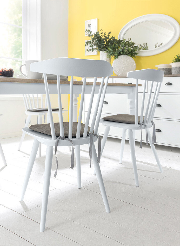 2-jų kėdžių komplektas Prowans, baltas цена и информация | Virtuvės ir valgomojo kėdės | pigu.lt