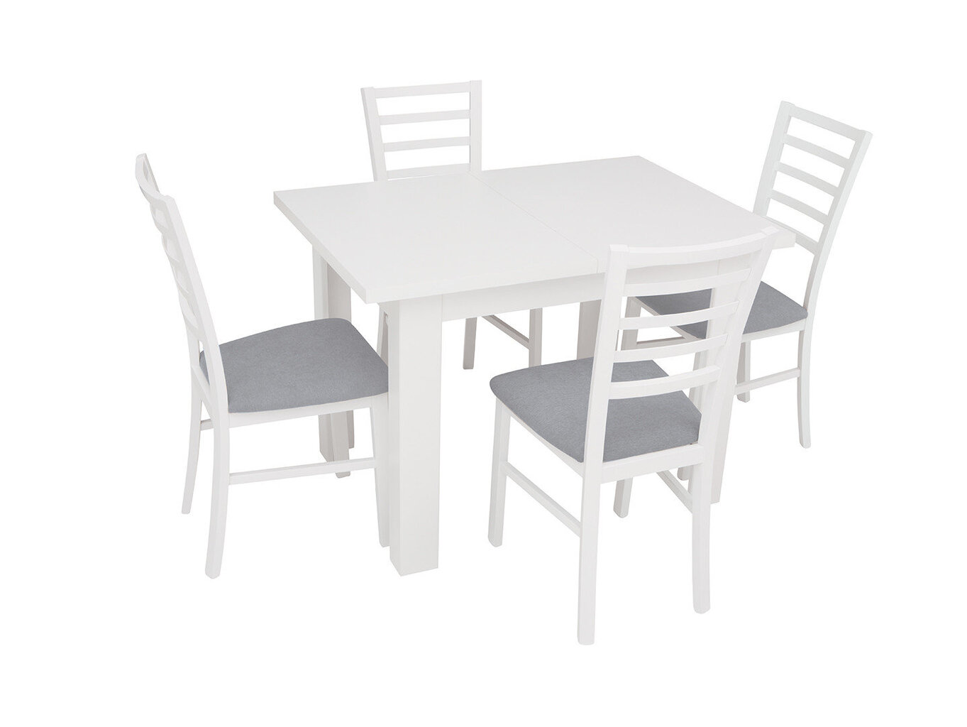 2-jų kėdžių komplektas Marynarz-2, pilkas/baltas kaina ir informacija | Virtuvės ir valgomojo kėdės | pigu.lt