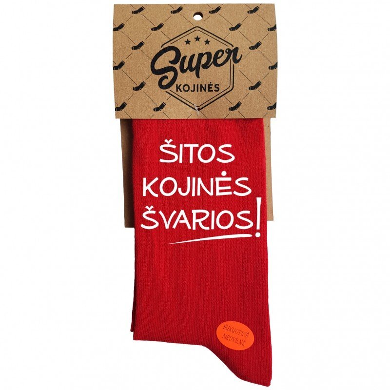 Kojinės"Šitos kojinės švarios!" (Pakabinama pakuotė) kaina ir informacija | Originalios kojinės | pigu.lt