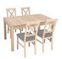 2-jų kėdžių komplektas Alla 3, šviesiai rudas/pilkas kaina ir informacija | Virtuvės ir valgomojo kėdės | pigu.lt