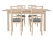 Išskleidžiamas stalas Crib 140, šviesiai rudas kaina ir informacija | Virtuvės ir valgomojo stalai, staliukai | pigu.lt