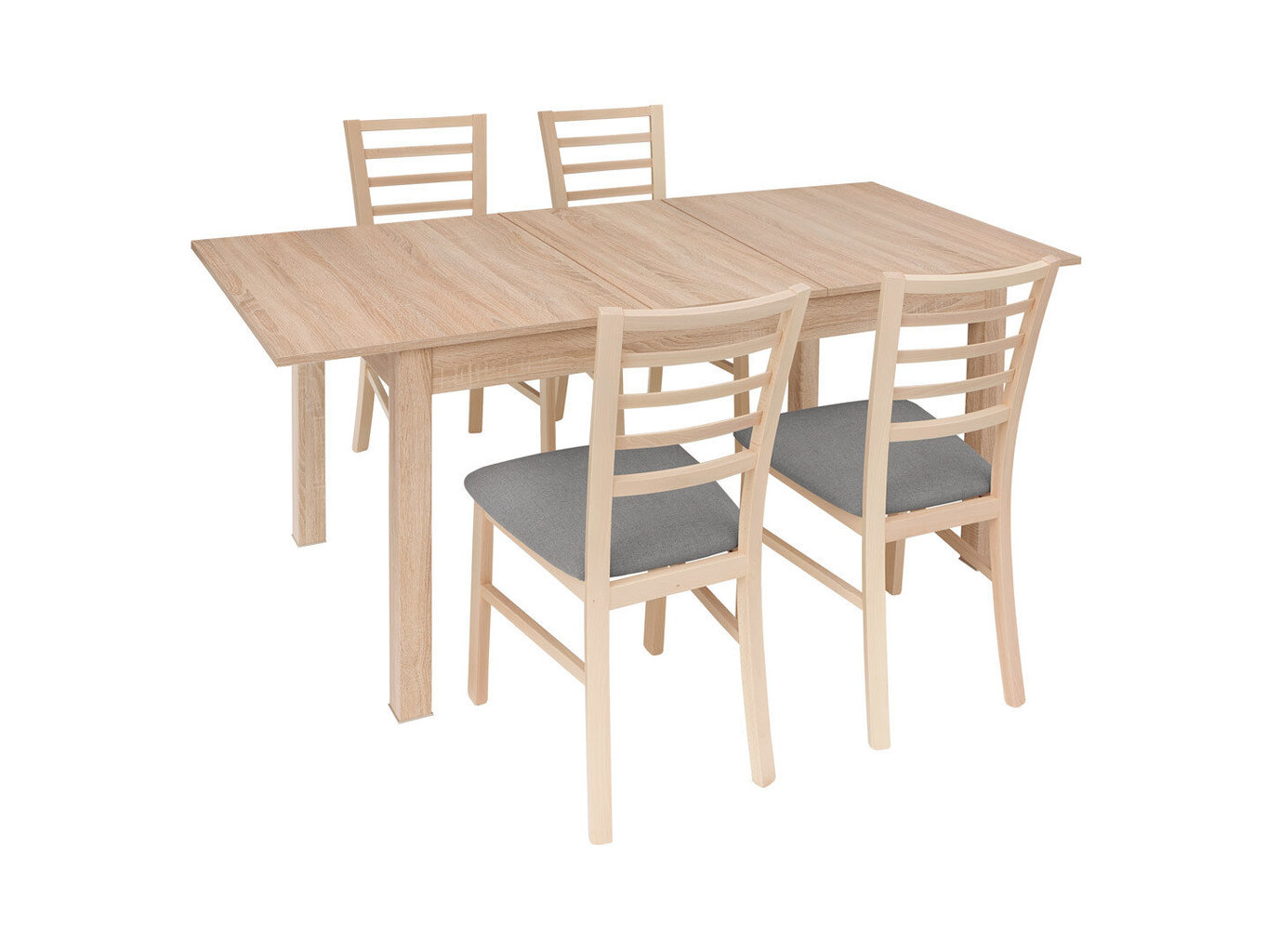 Išskleidžiamas stalas Crib 140, šviesiai rudas kaina ir informacija | Virtuvės ir valgomojo stalai, staliukai | pigu.lt