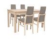 Išskleidžiamas stalas Crib 140, šviesiai rudas цена и информация | Virtuvės ir valgomojo stalai, staliukai | pigu.lt