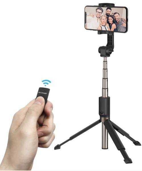 Asmenukių lazda BlitzWolf BW-BS4 Black цена и информация | Asmenukių lazdos (selfie sticks) | pigu.lt