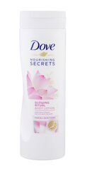 Maitinamasis kūno losjonas Dove Secrets Lotus Flower Extract & Rice Milk 400 ml kaina ir informacija | Kūno kremai, losjonai | pigu.lt