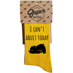 Носки "I can't adult today" цена и информация | Оригинальные носки | pigu.lt