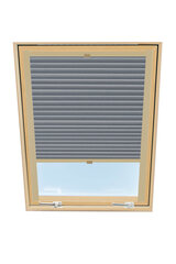 Штора плиссе на мансардное окно Velux, 66x118 см, Серая B-308000 цена и информация | Рулонные шторы | pigu.lt
