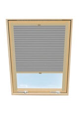 Штора плиссе на мансардное окно Velux, 78x118 см, Серая B-307000 цена и информация | Рулонные шторы | pigu.lt