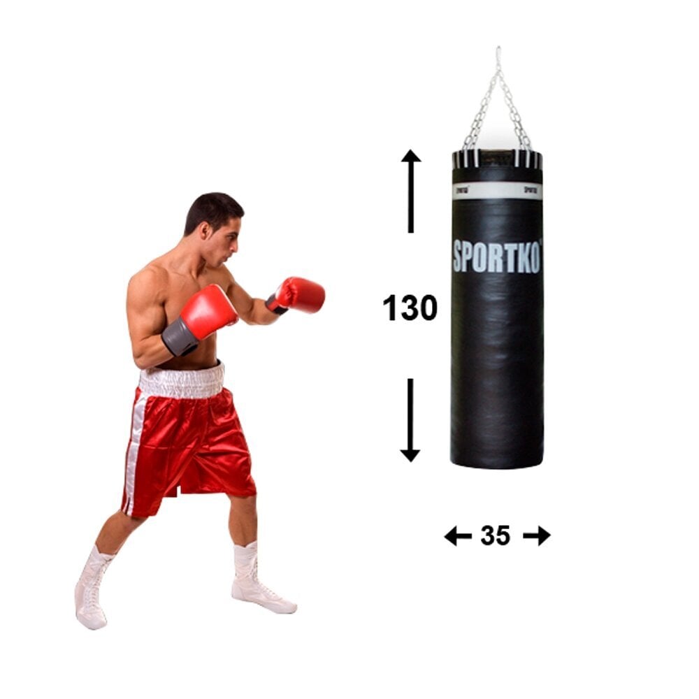 Profesionalus odinis bokso maišas SportKO Leather 130/35 60 kg kaina ir informacija | Kovos menai | pigu.lt