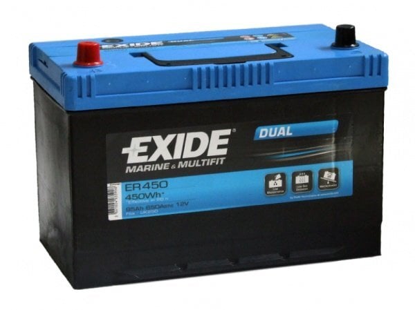 Gilaus iškrovimo akumuliatorius Exide ER450 Dual 95Ah 650A цена и информация | Akumuliatoriai | pigu.lt