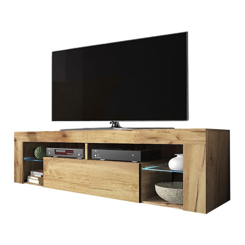 TV staliukas Bianko LED, rudas kaina ir informacija | TV staliukai | pigu.lt