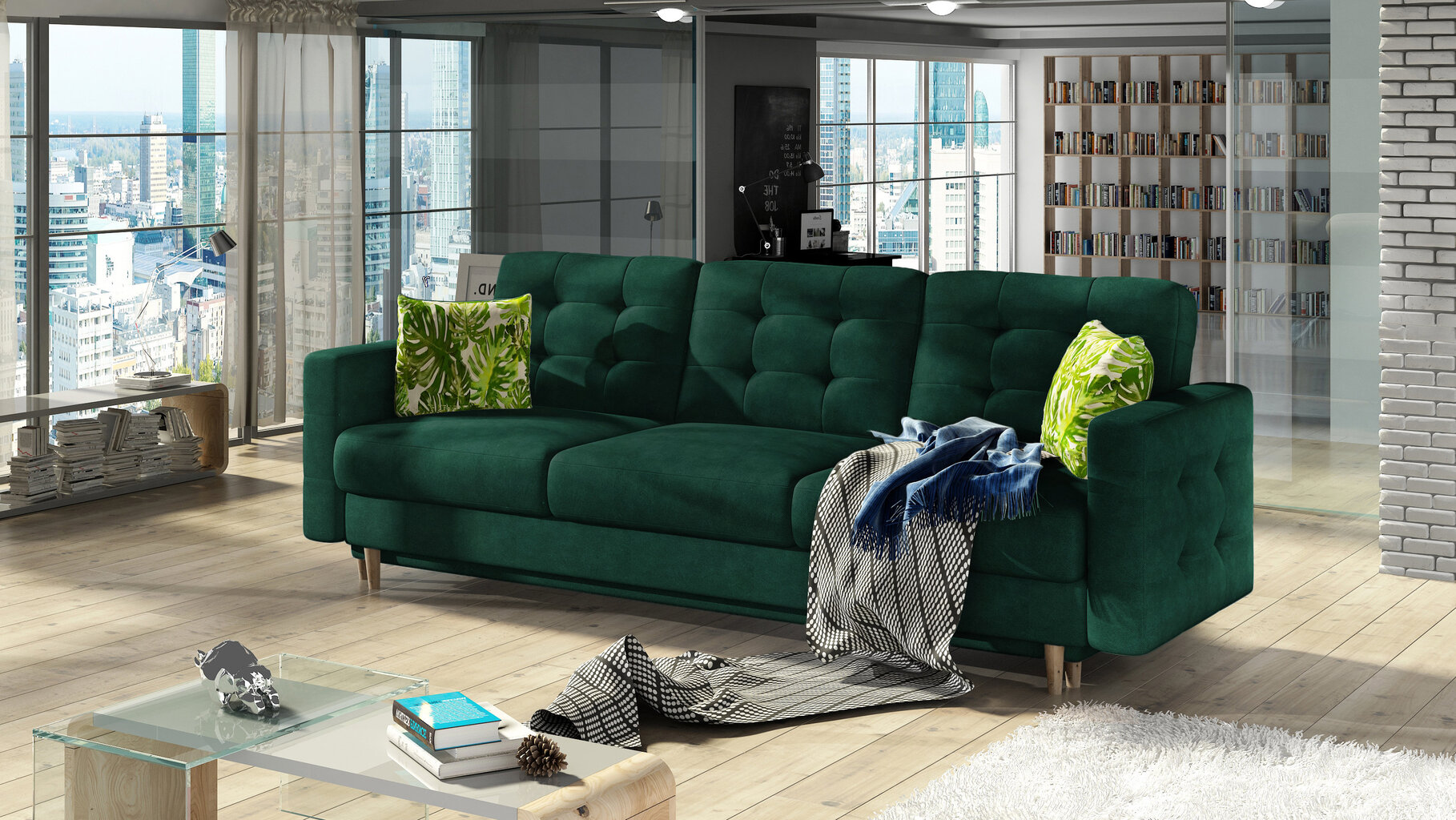 Sofa NORE Asgard, žalia цена и информация | Sofos | pigu.lt