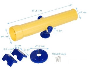 Телескоп для детских площадок (желтый с синим) 4IQ цена и информация | Детские игровые домики | pigu.lt