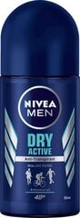 Rutulinis dezodorantas vyrams Nivea Dry Active 50 ml цена и информация | Дезодоранты | pigu.lt