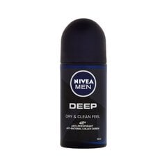 Nivea Men Deep Black Carbon антипреспирант для мужчин 50 мл цена и информация | Дезодоранты | pigu.lt