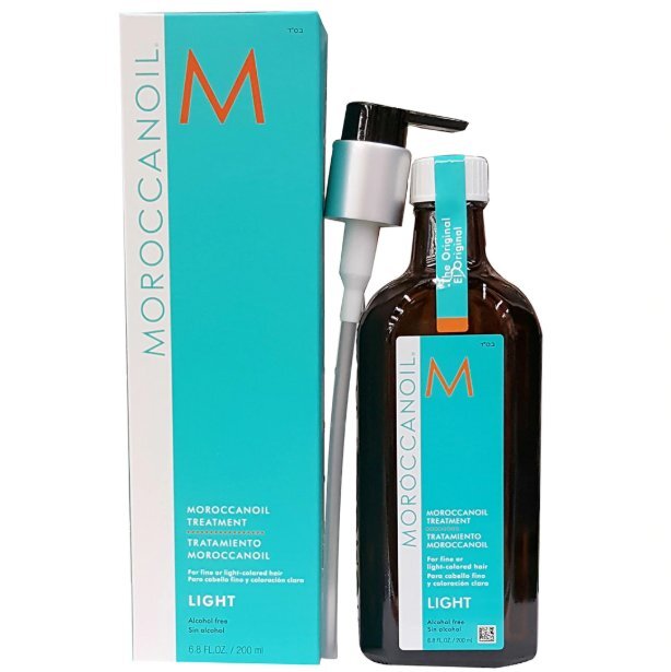 Plaukų aliejus Moroccanoil Treatment Light 200 ml kaina ir informacija | Priemonės plaukų stiprinimui | pigu.lt