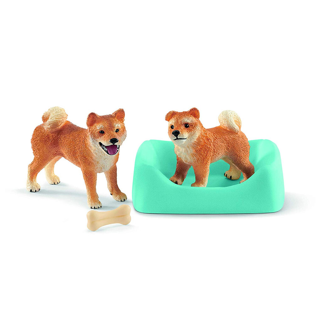 Figūrėlės Shiba Inu mama ir mažylis Schleich Farm World цена и информация | Žaislai berniukams | pigu.lt