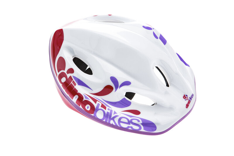 Vaikiškas dviratininko šalmas Dino Bikes, baltas/rožinis kaina ir informacija | Šalmai | pigu.lt