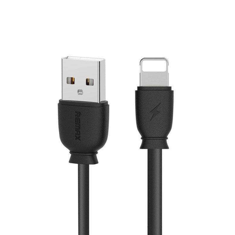 USB kabelis Remax RC-134i Lightning 2.1A juodas 1.0m цена и информация | Laidai telefonams | pigu.lt