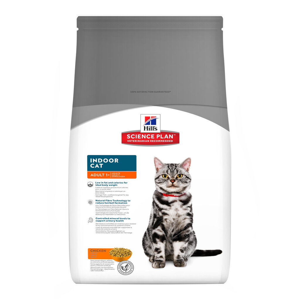 Hill's namuose gyvenančioms katėms Science Plan Adult 1-6 Indoor Cat, 1.5 kg kaina ir informacija | Sausas maistas katėms | pigu.lt