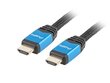 Lanberg CA-HDMI-20CU-0018-BL, 1.8 m kaina ir informacija | Kabeliai ir laidai | pigu.lt