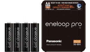 Panasonic eneloop įkraunamos baterijos Pro AA 2500 4SP kaina ir informacija | Elementai | pigu.lt