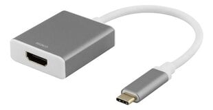 Deltaco USBC-HDMI9, USB-C, HDMI, 0.2m kaina ir informacija | Kabeliai ir laidai | pigu.lt