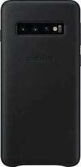 Черный кожаный чехол EF-VG973LBE для Samsung G973 Galaxy S10 (пакет ЕС) цена и информация | Чехлы для телефонов | pigu.lt