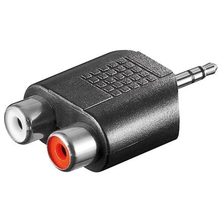 Goobay 11604 RCA adapteris, AUX jack, 3.5 mm male to 2 stereo female, 3.5 mm male цена и информация | Adapteriai, USB šakotuvai | pigu.lt