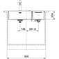 Nerūdijančio plieno plautuvė Franke Box Center BWX 220-54-27, kairinė
