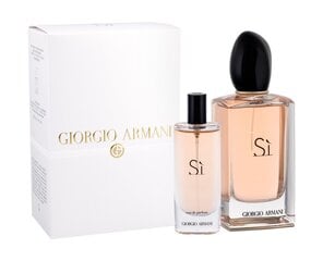 Набор Giorgio Armani Si для женщин, туалетная вода EDP 100 мл + 15 мл цена и информация | Giorgio Armani Одежда, обувь и аксессуары | pigu.lt