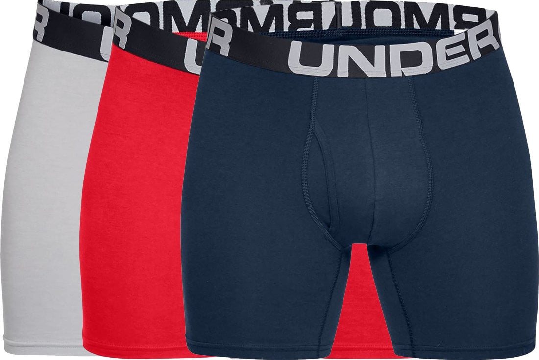 Trumpikės vyrams Under Armour Charged Cotton 6in 1327426-600, 3 vnt. цена и информация | Trumpikės | pigu.lt