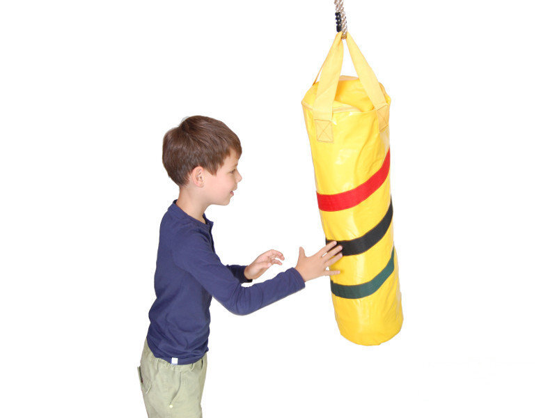 Pakabinama vaikiška bokso kriaušė (geltona) 4IQ цена и информация | Kovos menai | pigu.lt