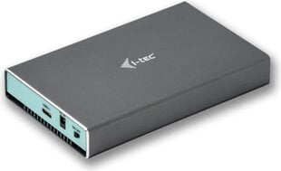 i-tec MySafe USB-C / USB 3.0 2x M.2 SSD Raid išorinis dėklas kaina ir informacija | Išorinių kietųjų diskų dėklai | pigu.lt