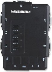 KVM jungiklis VGA / USB 4x1 4 prievadų su garsu / mikrofonu Manhattan 151269 kaina ir informacija | Manhattan Kompiuterinė technika | pigu.lt