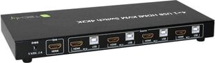 KVM jungiklis Techly HDMI/USB 4x1 su garsu 4K * 60 Hz kaina ir informacija | Komutatoriai (Switch) | pigu.lt