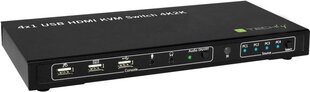 KVM jungiklis Techly HDMI/USB 4x1 su garsu 4K * 60 Hz kaina ir informacija | Komutatoriai (Switch) | pigu.lt