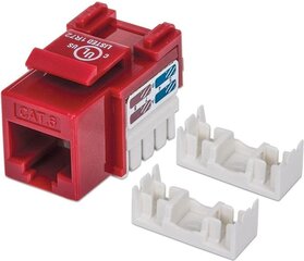 Modulis Intellinet Keystone RJ45 UTP Cat6, raudonas kaina ir informacija | Kabeliai ir laidai | pigu.lt