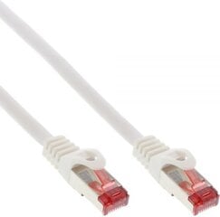 InLine Patchcord S/FTP, PiMF, Cat.6, PVC, biały 0.25m (76422W) kaina ir informacija | Kabeliai ir laidai | pigu.lt