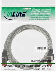 InLine Patchcord S/FTP, PiMF, Cat.6, PVC, przeźroczysty 0.25m (76422T) kaina ir informacija | Kabeliai ir laidai | pigu.lt