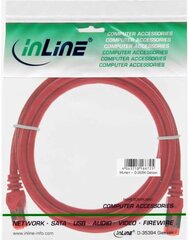 InLine Patchcord S/FTP, PiMF, Cat.6, PVC, czerwony 0.3m (76433R) kaina ir informacija | Kabeliai ir laidai | pigu.lt