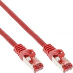 InLine Patchcord S/FTP, PiMF, Cat.6, PVC, czerwony 0.3m (76433R) kaina ir informacija | Kabeliai ir laidai | pigu.lt