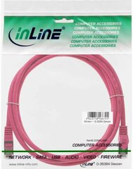 InLine Patchcord SF/UTP, Cat.5e, różowy 3m (72503M) kaina ir informacija | Kabeliai ir laidai | pigu.lt