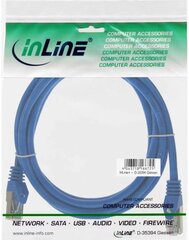 InLine 72522B, RJ45 CAT5e SF/UTP, 25 см цена и информация | Кабели и провода | pigu.lt
