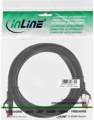 InLine Patchcord S/FTP, PiMF, Cat.6, 250MHz, PVC, CCA, czarny 1m (76111S) kaina ir informacija | Kabeliai ir laidai | pigu.lt