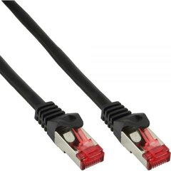 InLine Patchcord S/FTP, PiMF, Cat.6, 250MHz, PVC, CCA, czarny 1m (76111S) kaina ir informacija | Kabeliai ir laidai | pigu.lt